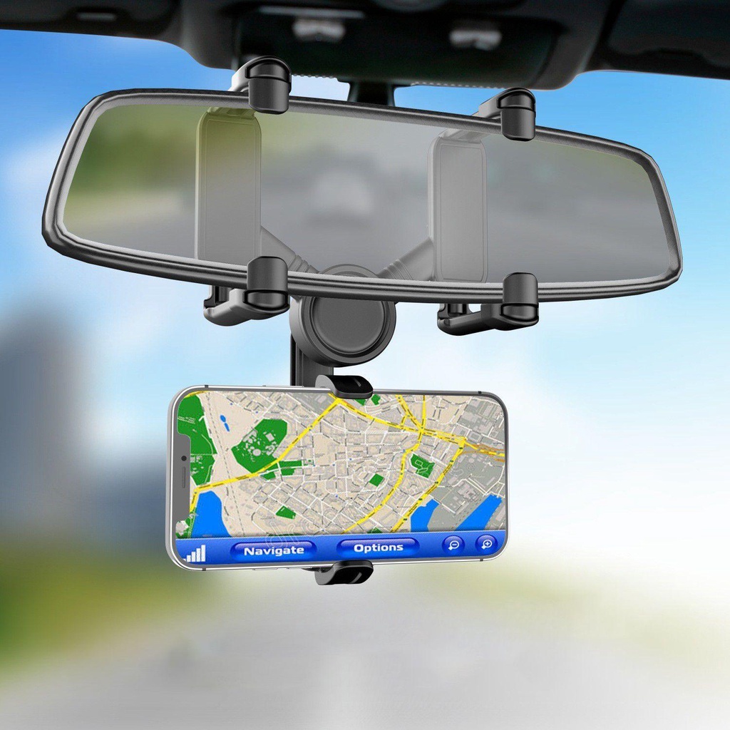 Giá Đỡ Điện Thoại Gắn Gương Chiếu Hậu Xoay 360 Độ Tiện Dụng° Giá Đỡ Điện Thoại Hình Chuột Thông Minh Tiện Dụng Cho Xe Hơi