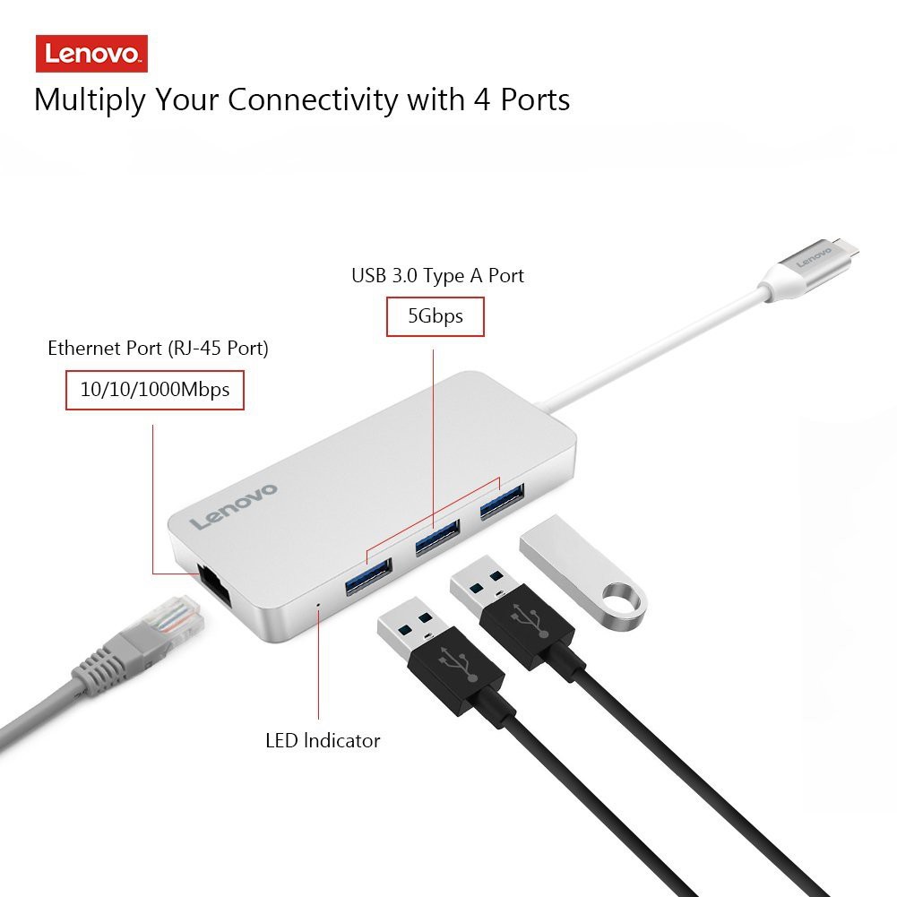 CÁP TYPE-C -&gt; 3 USB 3.0 + LAN LENOVO (C506SL)