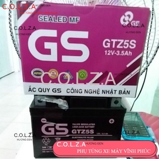 Ắc quy khô GS GTZ5S E 3,5Ah Wave ZX RS Rsx Rsv S, Nouvo Airblade Hayate X-Bike SKY Exciter Luvias Cub acquy xe máy Yuasa