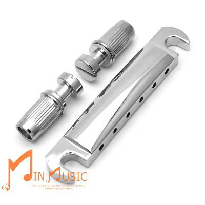 Ngựa Đàn Guitar Điện Lespaul I Chrome Roller Saddle Tailpiece Chrome for Gibson Les Paul LP SG Style Electric Guitar Rep