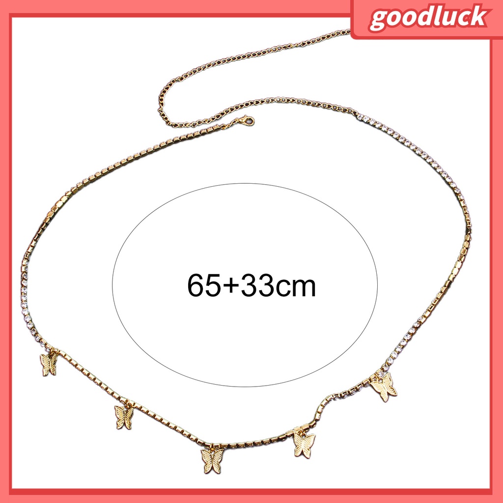 Goodluck| Dây Xích Đính Đá Trang Trí Quần Lưng Có Thể Điều Chỉnh