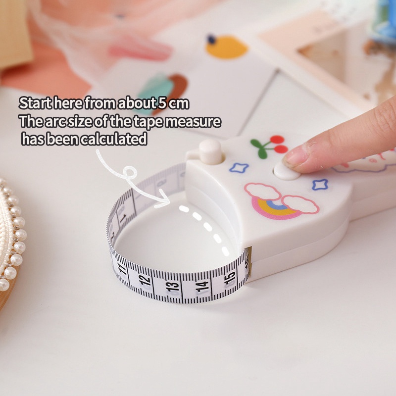 1 Cuộn Thước Dây Nhựa Đo Lường Quần Áo Không Cần Keo Dán