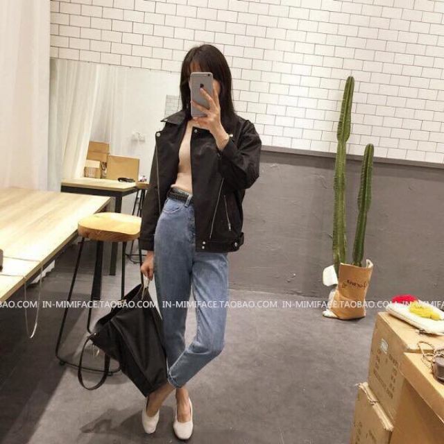 Quần baggy Jean cạp cao | BigBuy360 - bigbuy360.vn