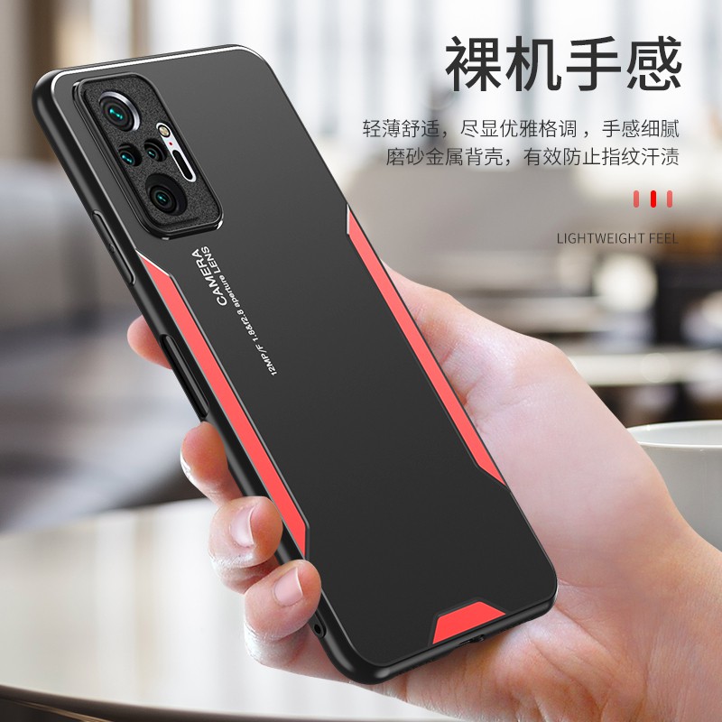 Ốp điện thoại nhôm nhám sang trọng chống sốc cho Xiaomi Redmi Note 10 10s 10 Pro Max K40 Pro Plus