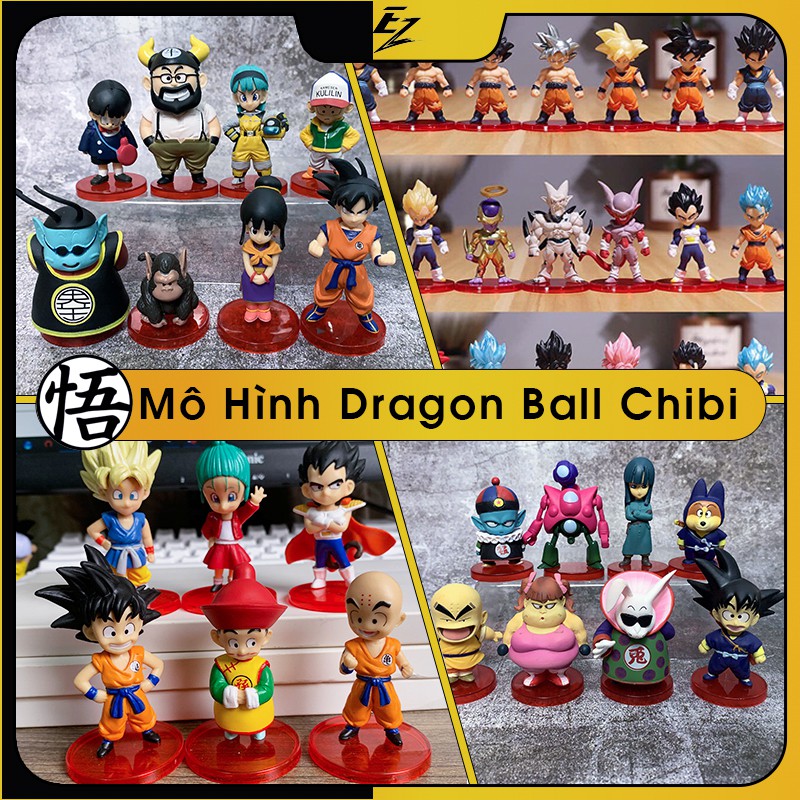 Mô hình Dragon Ball - 21 Nhân Vật Chibi Siêu Đẹp, Set 8 và 6 Dragonball