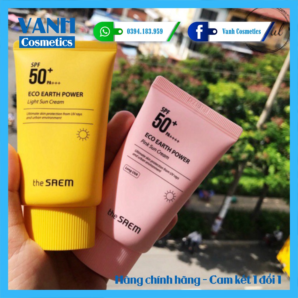 Kem Chống Nắng The Saem Eco Earth Power Sun Cream - Vanh Cosmetics