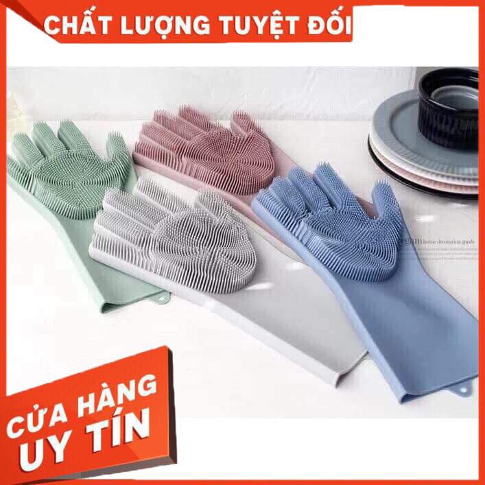 [XẢ KHO+FREE SHIP] Gang tay silicol kiêm miếng rửa bát SIÊU TIỆN LỢI