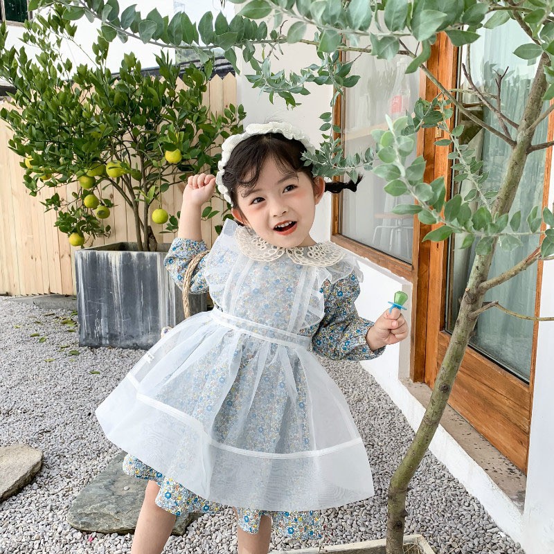 bỏ [GIÁ TỐT] Set đầm hoa công chúa voan