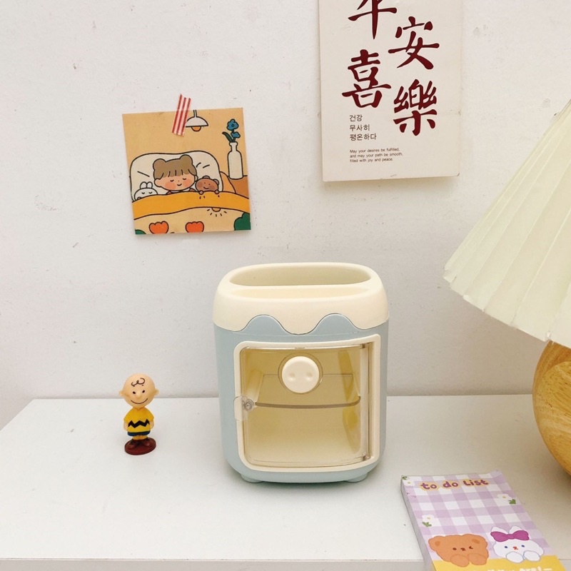Kệ tủ để bút và phụ kiện dễ thương _ Tặng kèm sticker