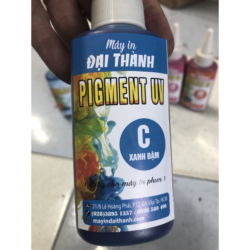 Mực Pigment UV in giấy Couche/ Decal đế vàng _ 100ml dùng cho máy Epson