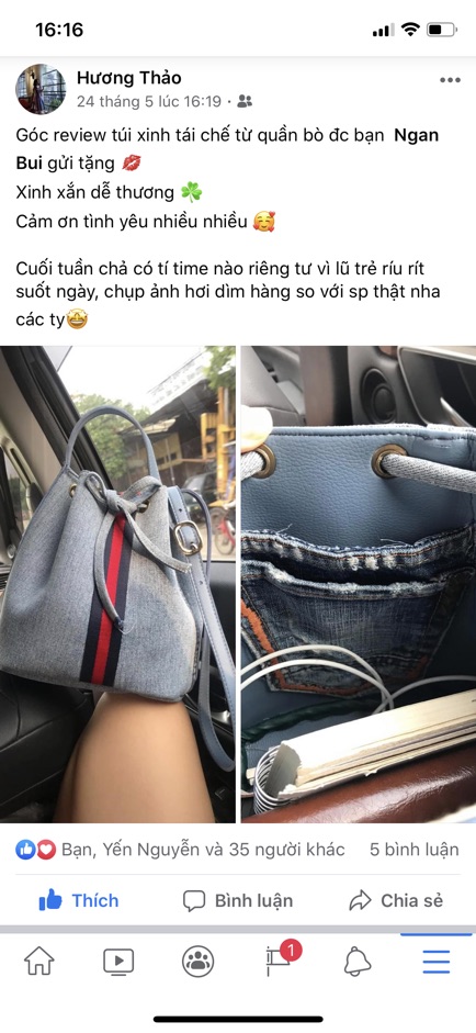 Túi bucket dây rút - Túi tái chế