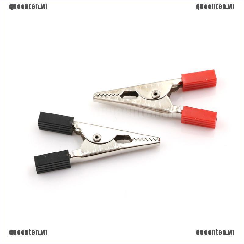 5Pcs 50mm Plastic Durable Handle Test Probe Metal Alligator Clips with Screw QUVN