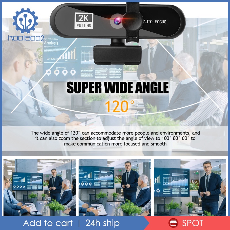 Webcam Tự Động Lấy Nét Hd 4k Koolsoo2 Cho Phát Trực Tiếp