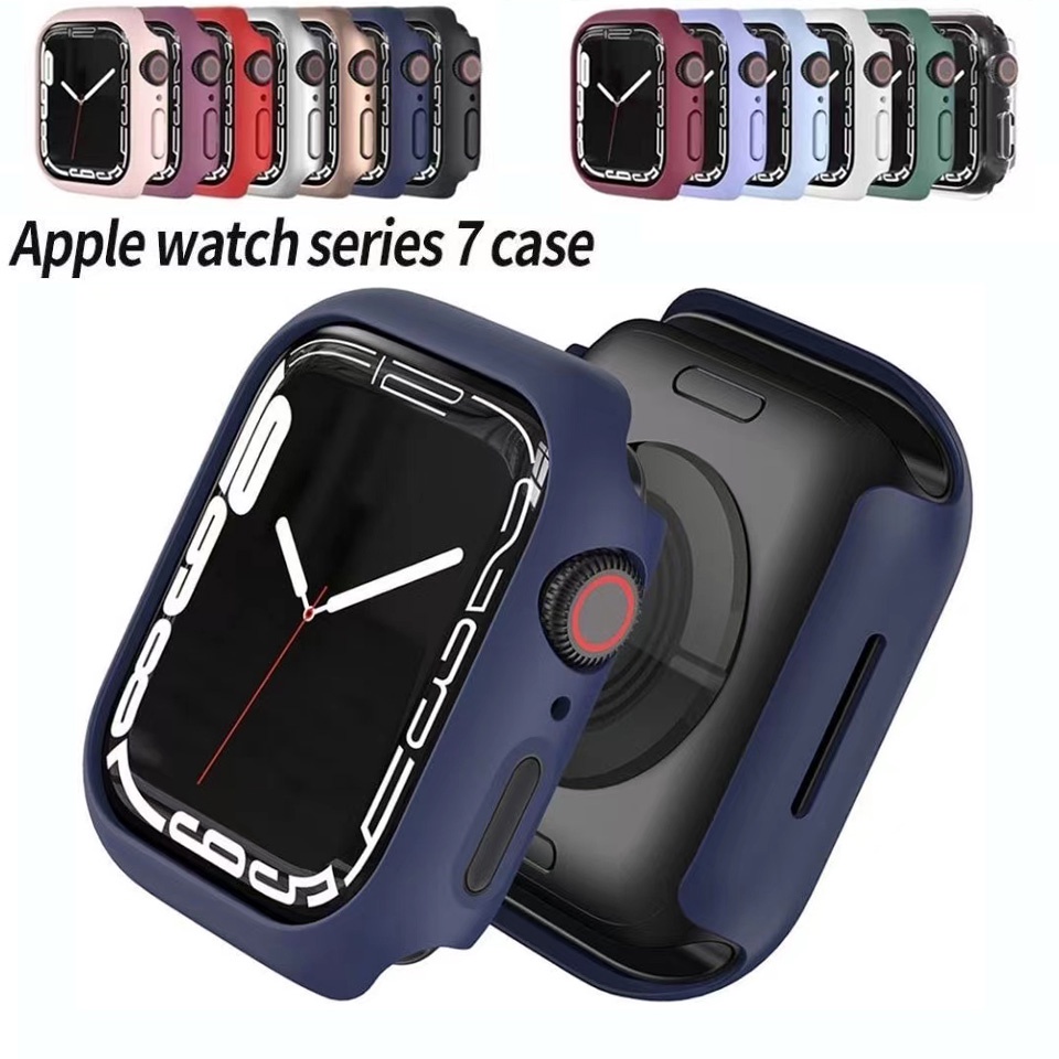 Ốp Bảo Vệ Bằng PC Cứng Nhám Cho Apple Watch 45mm 41mm 40mm 44mm iWatch SE 7 6 5 4 3