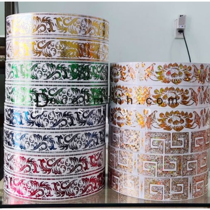 Combo Cuộn 5 Mét decal Viền Dán Hoạ Tiết 5cmx5m