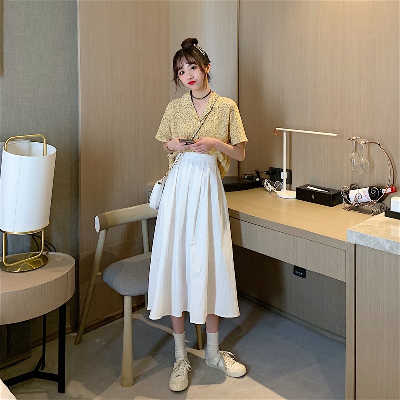 [Mã FADIRECT20 giảm 20K đơn 150K] Chân Váy Midi Chữ A Lưng Thun Cao Màu Trơn Hợp Thời Trang | BigBuy360 - bigbuy360.vn