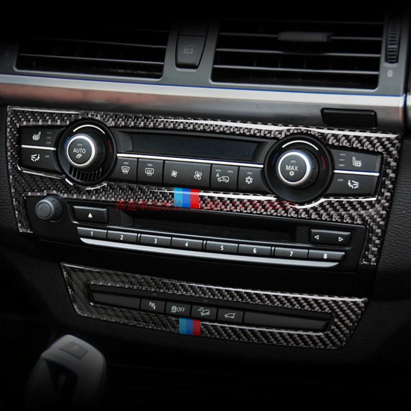 Phù Hợp Khung Gắn Bảng Điều Khiển Điều Hòa Xe Hơi bmw x5 x6 e70 e71 Bằng Sợi carbon