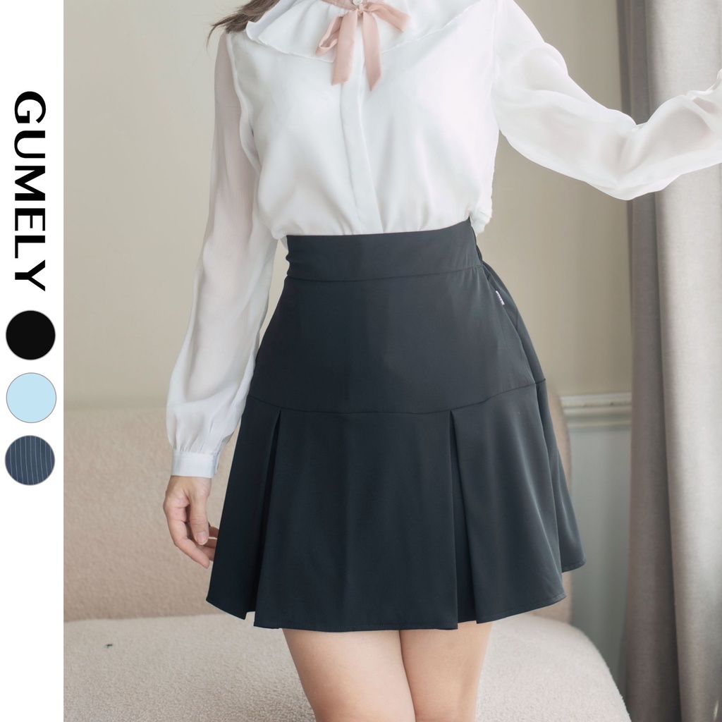 Chân váy nữ thiết kế đẹp năng động xếp ly eo thun ViAnh Gumely Store V6236