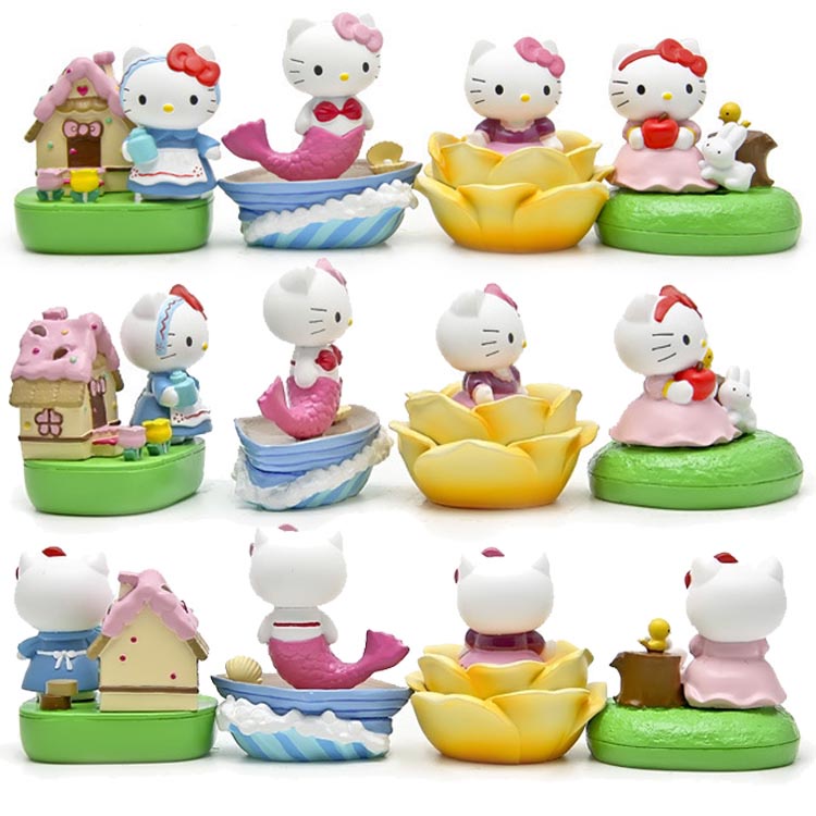 Mô Hình Búp Bê Mèo Hello Kitty Ngồi Trên Rừng Sâu Phiên Bản Hàn Quốc Sáng Tạo