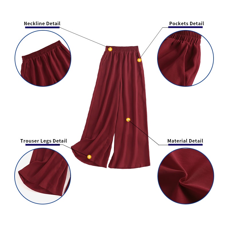 Quần dài ZANZEA ống rộng thời trang dành cho nữ