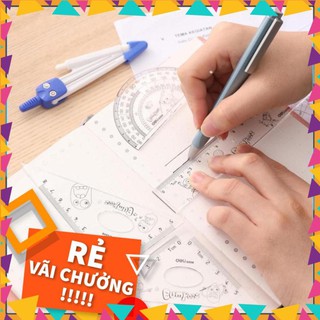 Bộ 5 dụng cụ đo, eke,  compa Deli  E9598