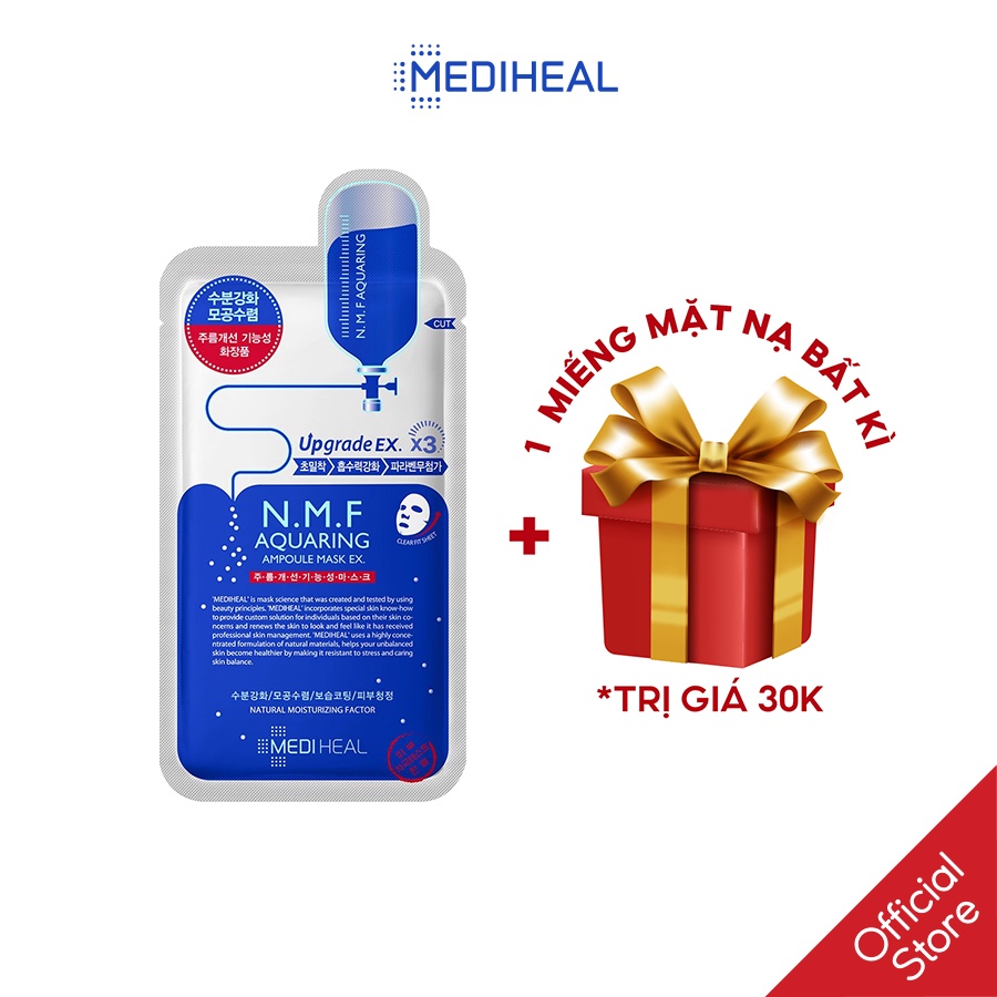 [COMBO 5] Mặt Nạ Cấp Ẩm Cho Da Mediheal N.M.F Aquaring Ampoule Mask Ex 27ml