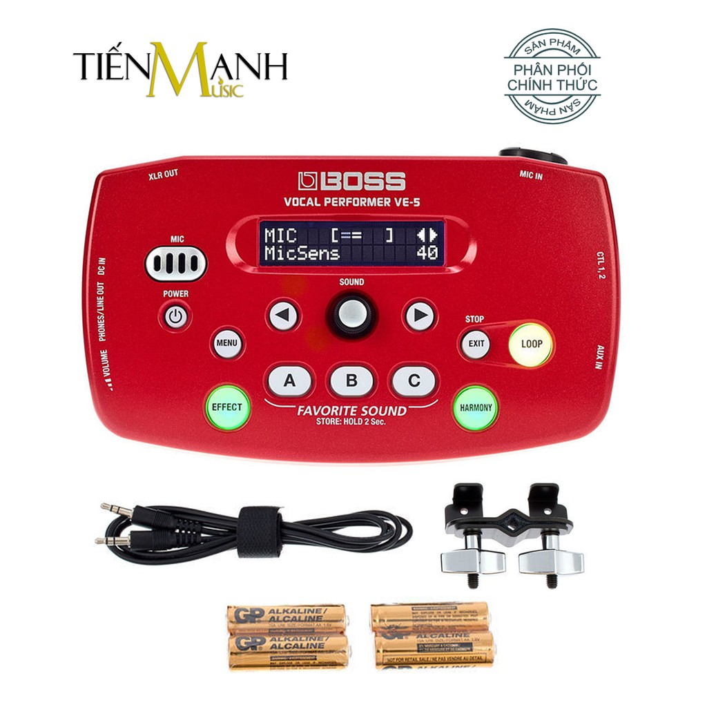 Boss VE-5 Vocal Performer Tạo tiếng Bè, Vang vọng và chỉnh Tone, Giọng cho Ca sỹ Bàn đạp Phơ Guitar Reverb &amp; Delay VE5