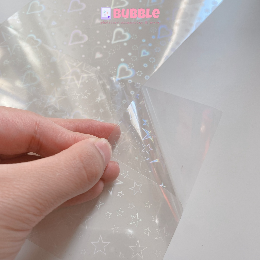 Màng cán hologram trang trí toploader photocard màng dán decal họa tiết holo decor sticker card des top