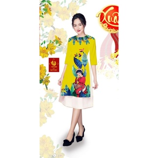 GIÁ XƯỞNG - Áo dài cách tân lụa in 3D