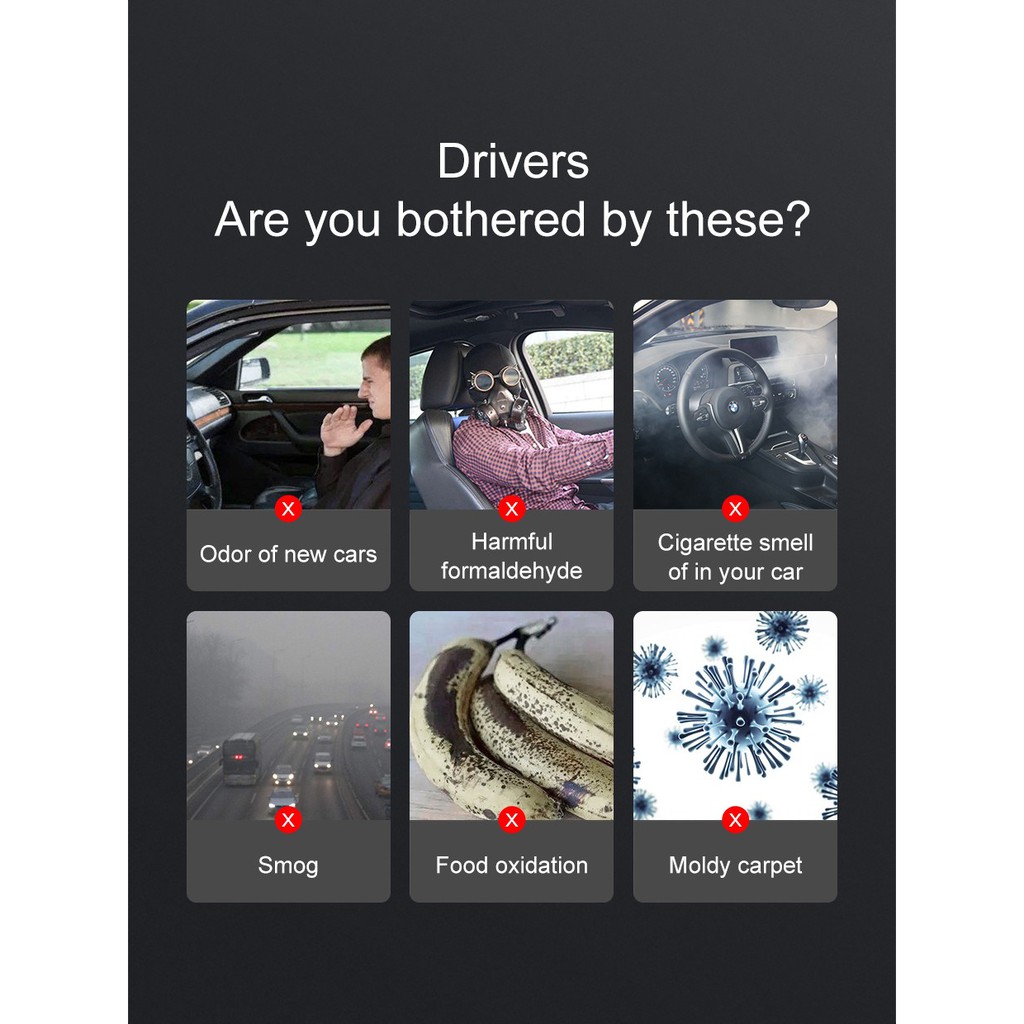 Bộ lọc không khí khử mùi cho xe hơi hãng Baseus