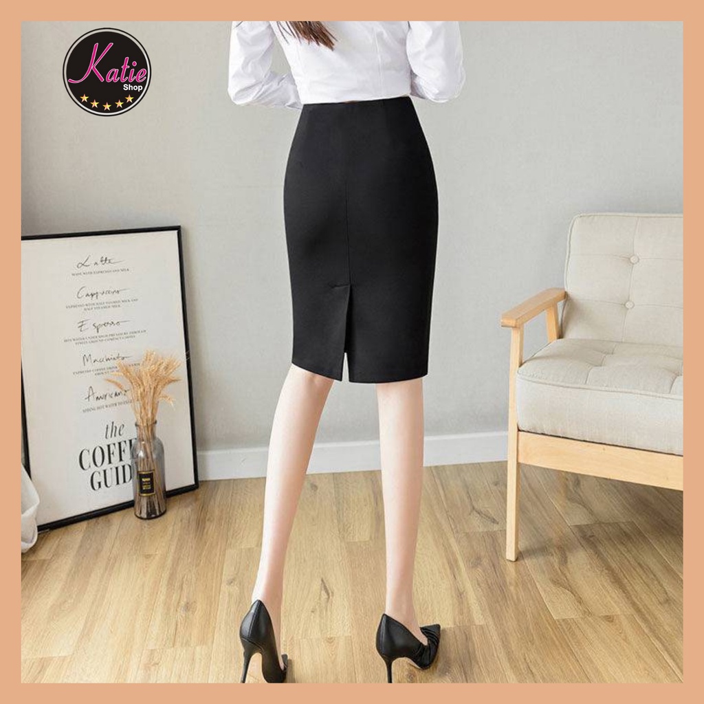 Chân Váy Công Sở Bút Chì Đến Gối Katie,chất Liệu Chân Váy Ôm Co Giãn Cao Cấp Phù Hợp Big Size 40 Đến 80kg Nhiều Màu Cv55
