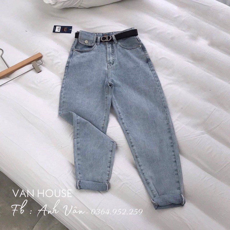 quần baggy jean túi nắp