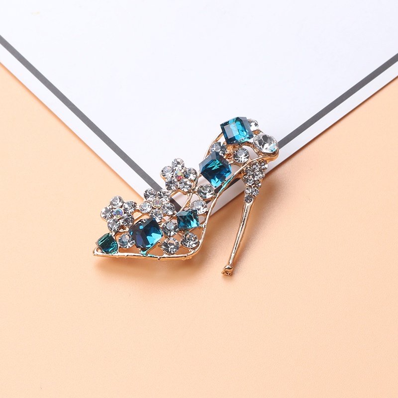 Trâm Cài Áo Hình Giày Cao Gót Đính Đá Thời Trang Cho Nữ