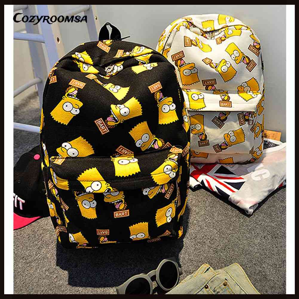 Ba Lô Vải Bố Hoạ Tiết Hoạt Hình Cho Nam Và Nữ