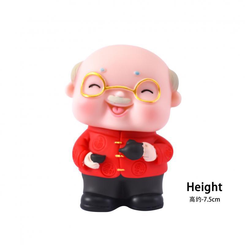 5 cụ ông,cụ bà trang trí bánh kem