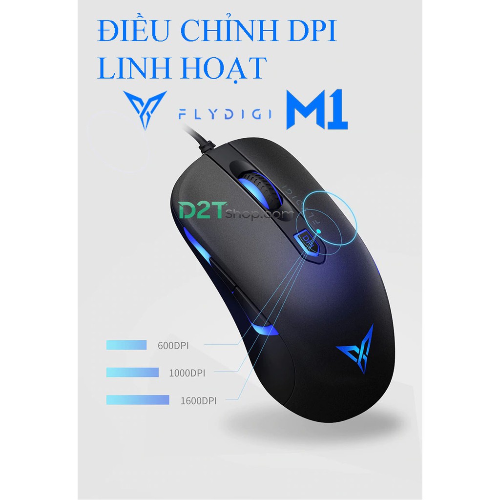 Chuột gaming Flydigi M1 chơi gamePUBG, Survival Heroes, Rules Of Survival