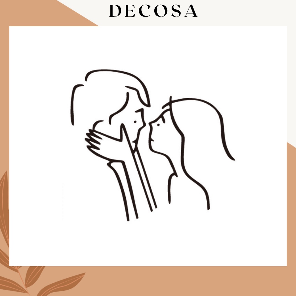Decal dán tường trang trí hình couple DECOSA
