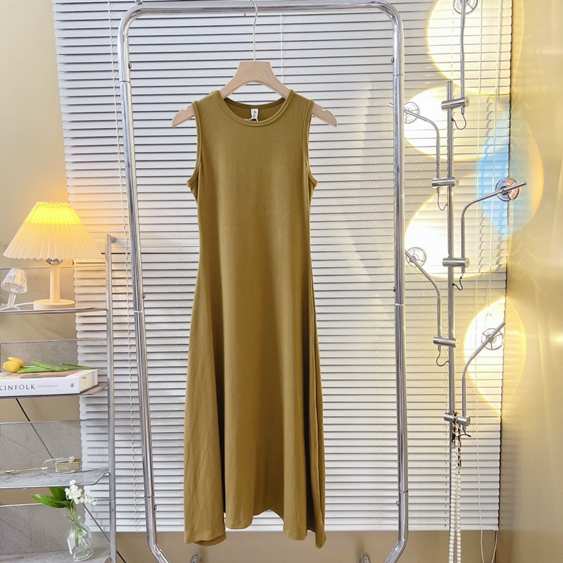 [Ảnh thật/Video]Đầm body liti dáng dài chất thun lạnh sang chảnh Đầm tôn dáng xoè nhẹ