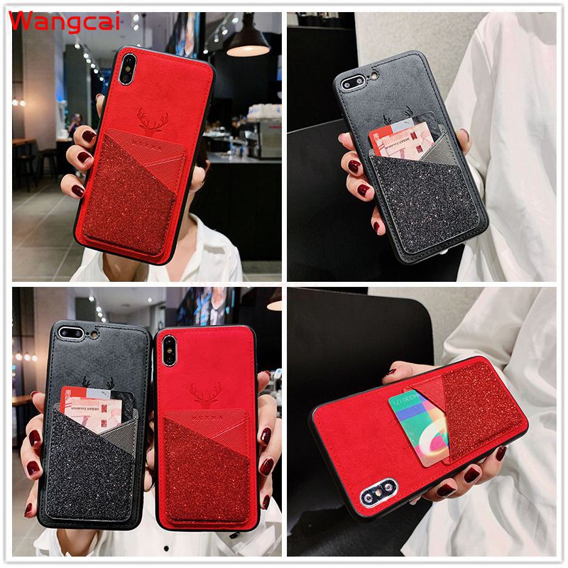 Ốp Điện Thoại Vải Mặt Nhám Hình Tuần Lộc Kiểu Ví Đựng Thẻ Xiaomi Redmi 9 9c 9a Note 9 Pro Max 9s 10x 4g 5g Pro Mi Note 10 Lite | BigBuy360 - bigbuy360.vn