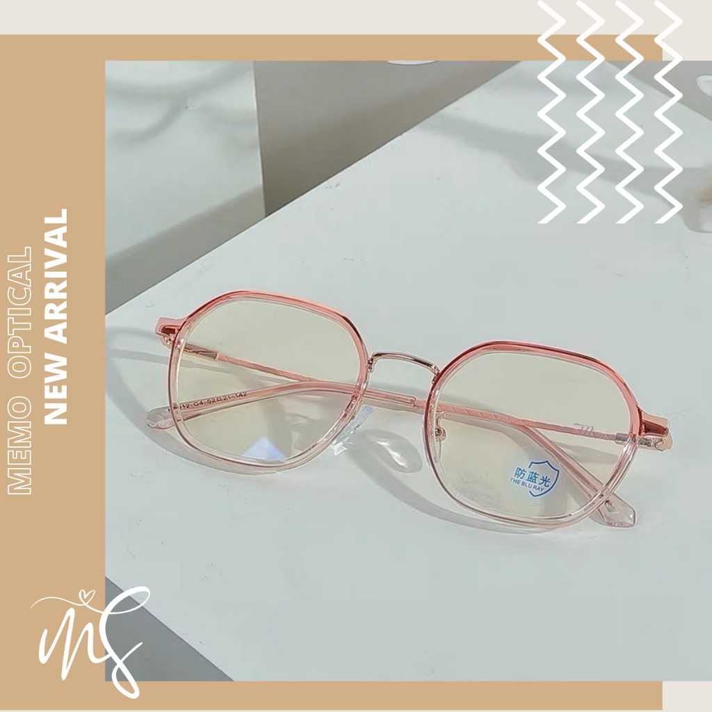 Gọng Kính Cận Nam Nữ Dáng Vuông- Kính Hàn Quốc  Memo Optical Leisure012