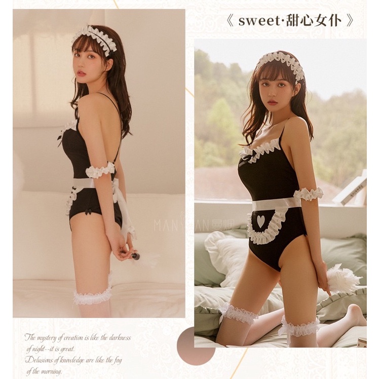 MY1625 Cosplay Nàng Hầu Gái • Áo Body Liền Thân Ôm Cơ Thể Tôn 3 Vòng Gợi Cảm • Bodysuit Jumsuit Sexy • MY1625