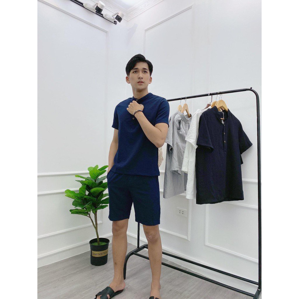 Áo Đũi Nam Cổ Tàu Cộc Tay hàng loại 1 hot 2021 | BigBuy360 - bigbuy360.vn