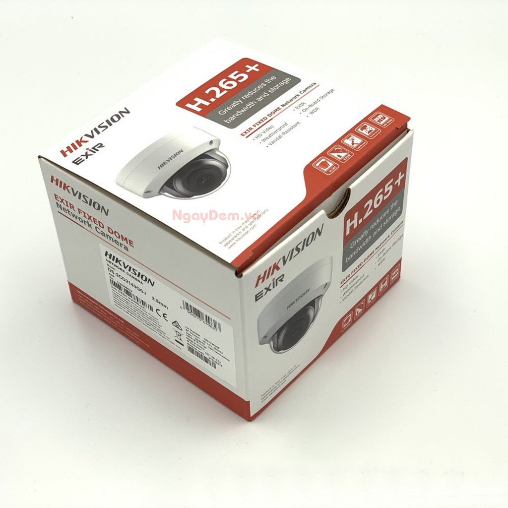 Camera IP Dome Hikvision 4MP DS-2CD2143G0-I/IS Phân Giải Cao  - Hàng chính hãng bảo hành 24 tháng