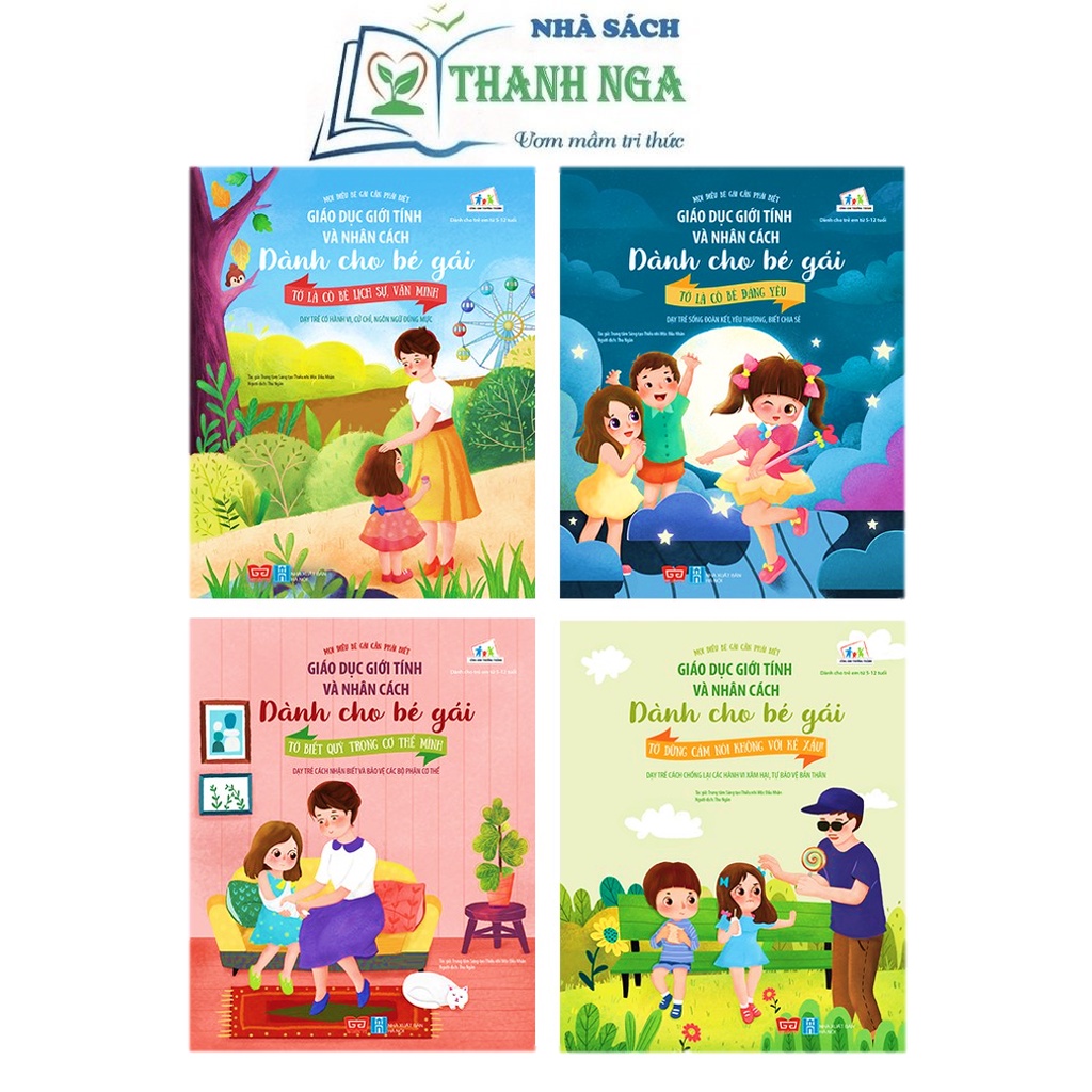Sách - Giáo Dục Giới Tính Và Nhân Cách Dành Cho Bé Gái - Bộ 4 cuốn dành cho trẻ từ 5-12 tuổi