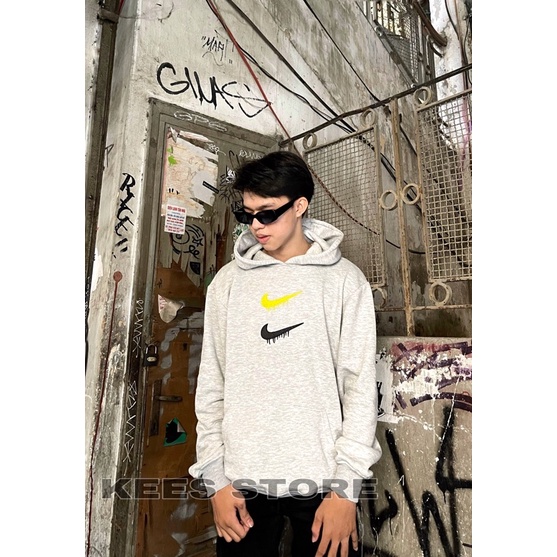 Áo Hoodie Nike Tick Thêu Sắc Nét 2 Logo Tan Chảy Vải Dày