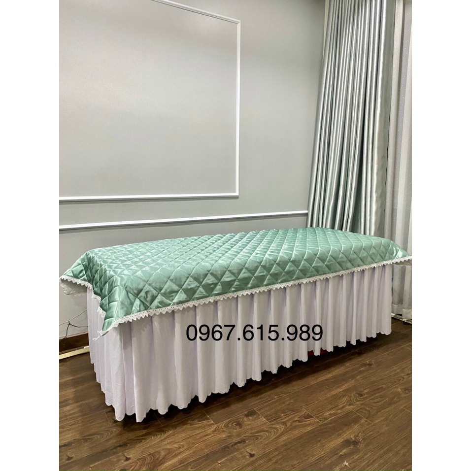 Tấm phủ giường lụa trần bông cho spa, thẩm mỹ viện KT 110*220cm