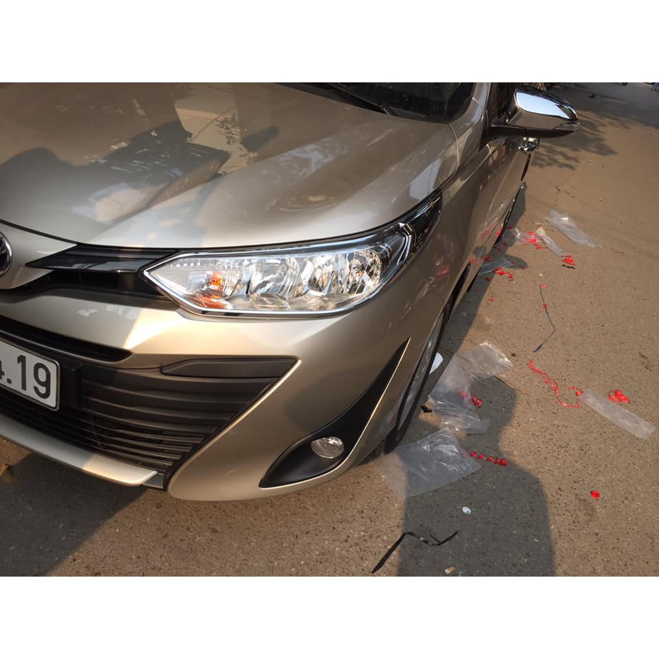 Ốp viền đèn pha, hậu xe Toyota Vios 2014- 2017, 2019- 2021 mạ crom cao cấp