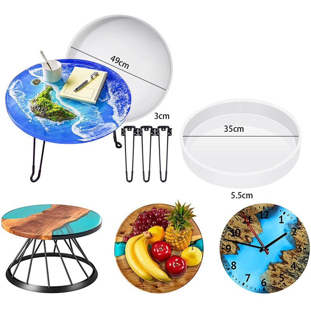 Khuôn Silicone Làm Đồ Thủ Công DIY Epoxy Resin Cát Chảy Để Bàn