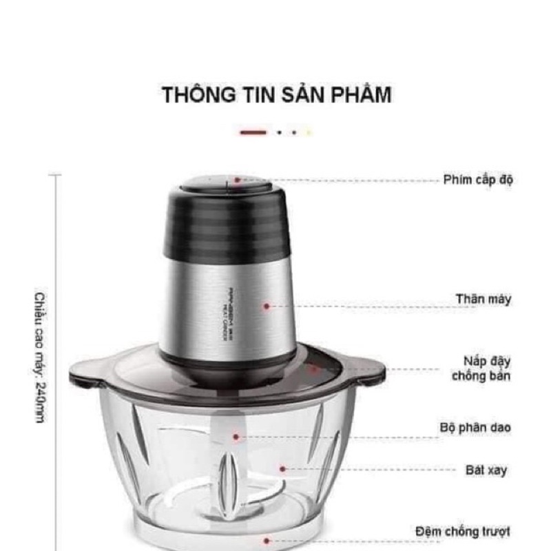 MÁY XAY THỊT RAMBEN CỐI THUỶ TINH CỰC SỊN SÒ MỚI 2021