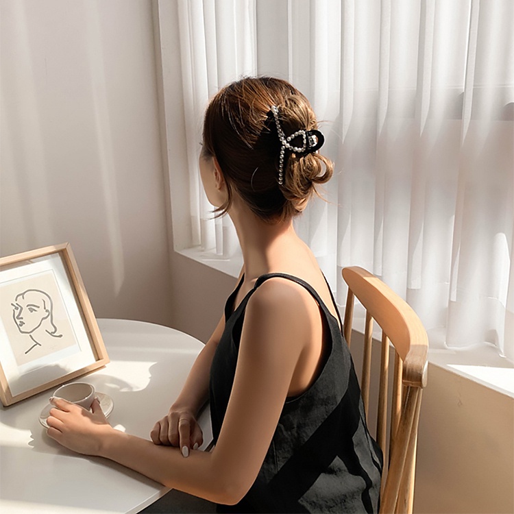 Kẹp Tóc Đính Ngọc Trai Phong Cách vintage Thanh Lịch Cho Nữ